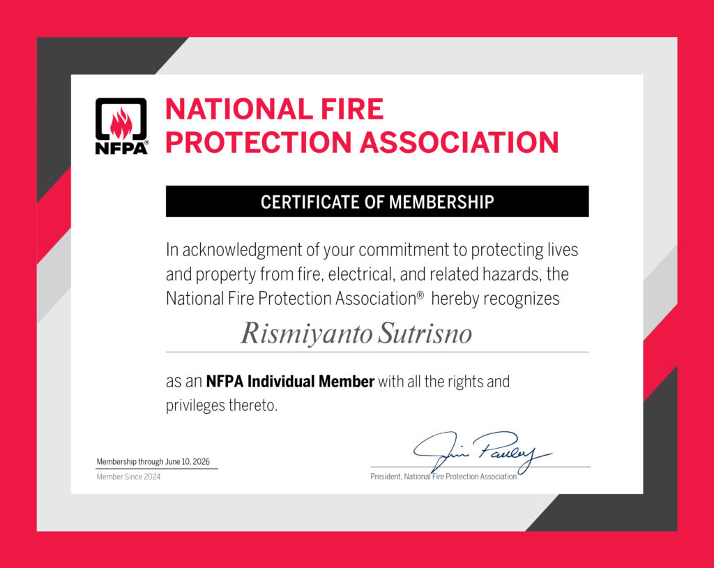 NFPA Membership Certificate